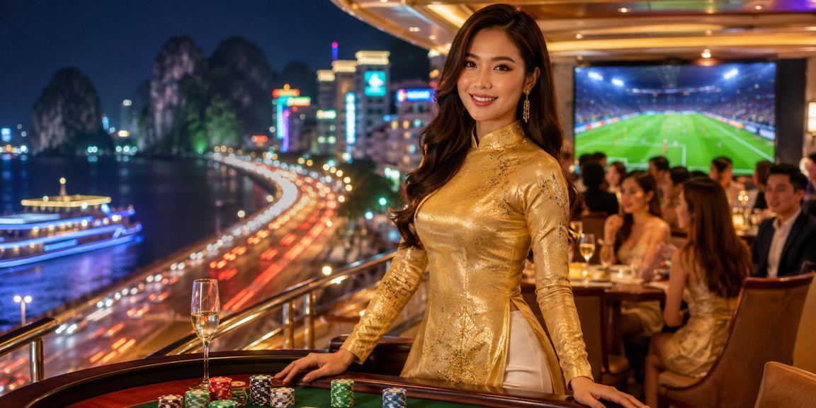 Cá cược bóng đá tại Hạ Long Bay với áo dài truyền thống