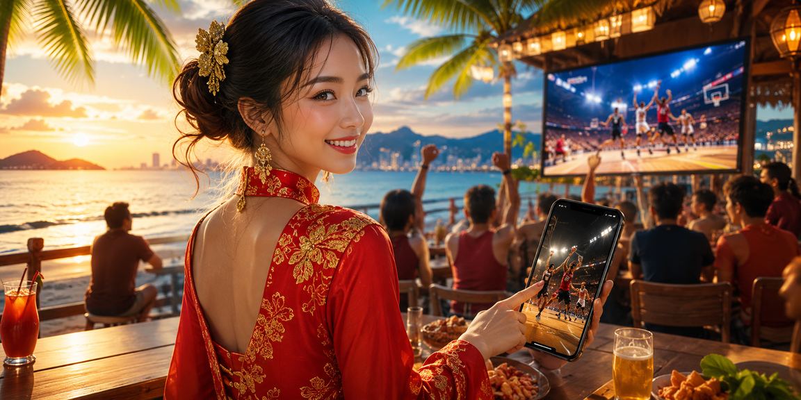 Không khí sòng bài casino Việt Nam với ánh đèn lung linh và bàn cược sôi động
